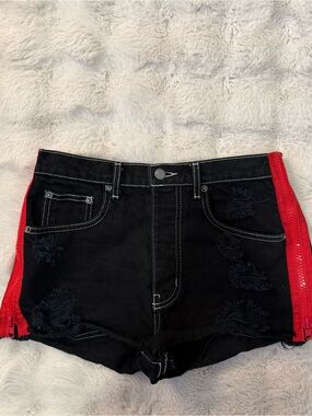 Carmar Black Denim Shorts